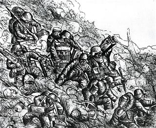 Machine Gun Column Advances (Somme, November 1916)