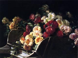 Roses in a Wheelbarrow