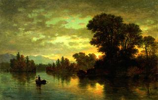 Landscape with Couple Boating