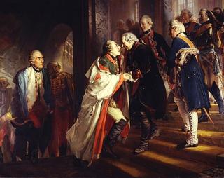 1769 年腓特烈二世与皇帝约瑟夫二世在尼斯会面