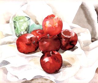 Still LIfe: Apples and Green Glass