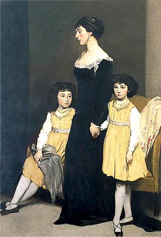Mrs Basil Fothergill and Her Two Daughters