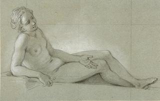 一个斜躺的裸体女性的习作