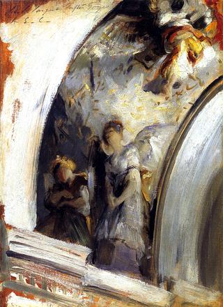 Angels in a Transept (study after Goya)