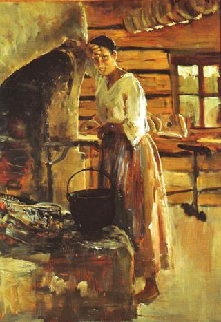 Woman Cooking Vendace