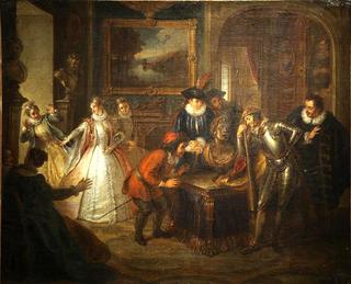 Don Quixote Consulting the Inchanted Head, at the House of Don Antonia Mereno (Cherbourg version)