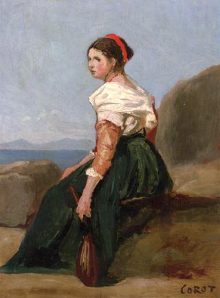 Seated Woman, Holding a Mandolin