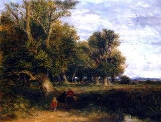 Outskirts of a Wood, with Gypsies