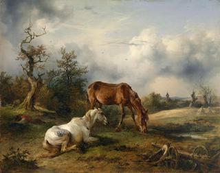 Two Horses on the Pasture