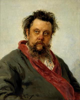 作曲家谦虚的穆索尔斯基的肖像