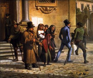 An Englishman Pursued by Beggars in Rome