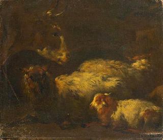 Study of Animals:  A Cow and Sheep
