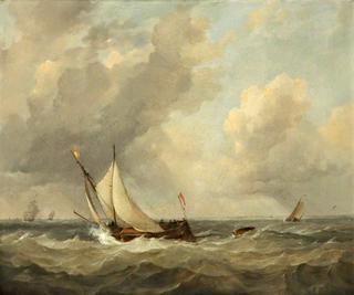 Dutch Boats Beating into the Scheldt