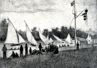 塞纳河上的帆船赛