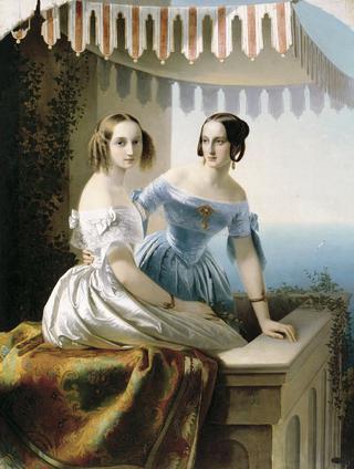 Portrait of Grand Duchesses Maria and Olga
