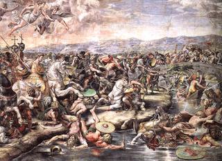 The Battle at Pons Milvius (detail) (Stanza di Constantino)