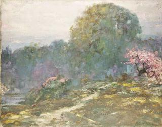 Cherry Trees in a Landscape
