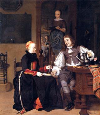 A Man Offering a Glass of Wine to a Woman