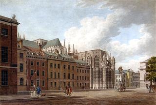 Old Palace Yard, Westminster, Looking towards Henry VII's Chapel, Westminster Abbey
