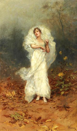 A Bride in a Fall Landscape