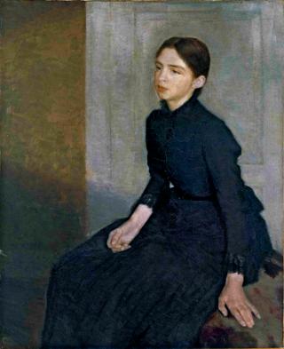 年轻女子的肖像，艺术家的妹妹，安娜·哈默舍伊
