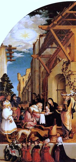 The Oberried Altarpiece ~ Left wing: Adoration of the Magi