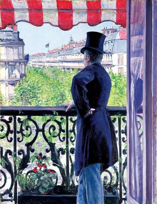 The man on the balcony, boulevard Haussmann