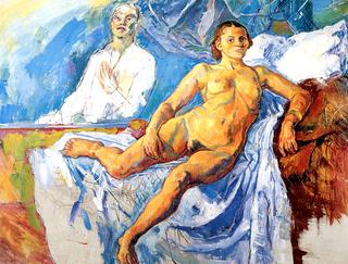 Large Nude with Self-Portrait