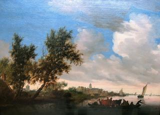 River Landscape with Nijenrode Castle