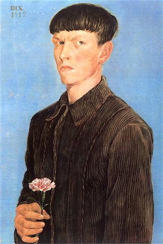 Self-Portrait with Carnation