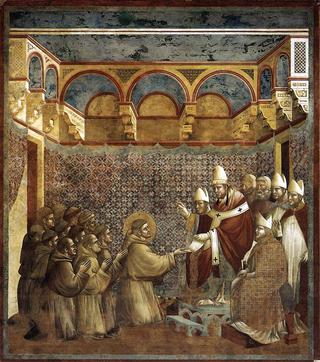 Legend of St Francis: 7. Confirmation of the Rule (Upper Church, San Francesco, Assisi)