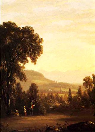 Landscape with Village in the Distance