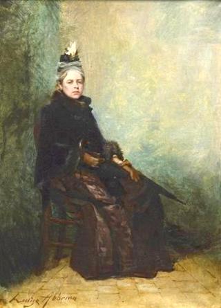 Portrait of a woman wearing a coat and holding an umbrella