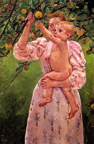 Child Picking a Fruit