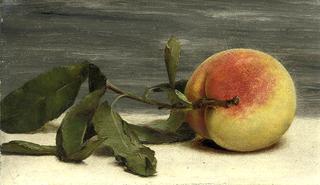 Still Life of Peach with Twig