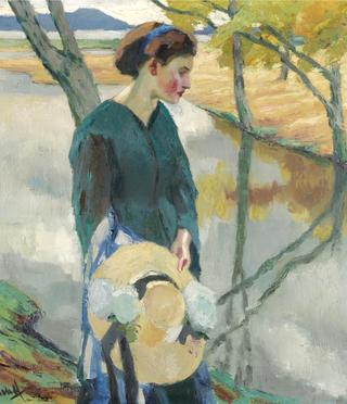 Girl with a Straw Hat