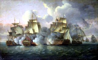 HMS 'Mediator' Engaging French and American Vessels, 11–12 December 1782