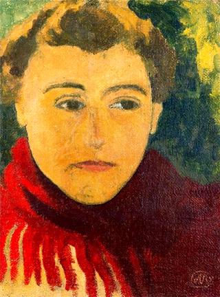 Woman in a Red Shawl