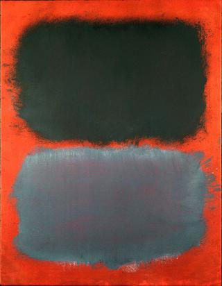 Untitled (Gray, Gray on Red)