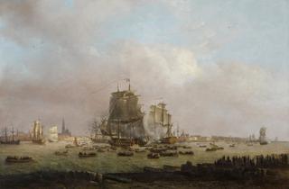 1810 年，拿破仑一世和玛丽-路易丝参观了停泊在安特卫普前面斯海尔德河的中队