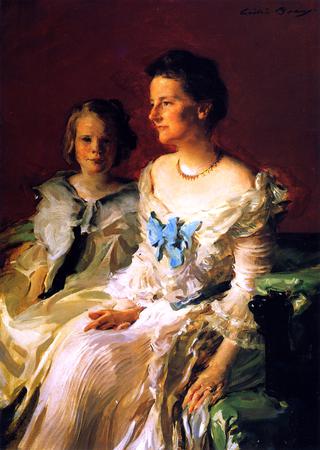 Mrs. Theodore Roosevelt and Daughter Ethel
