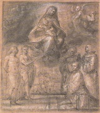 Composition drawing for the lower part of the 'Carondelet Madonna'