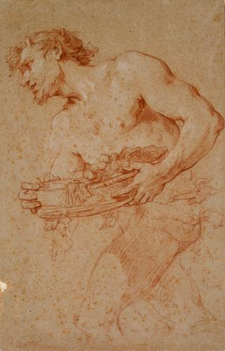 A Faun Carrying a Basket of Grapes, study for The Triumph of Bacchus