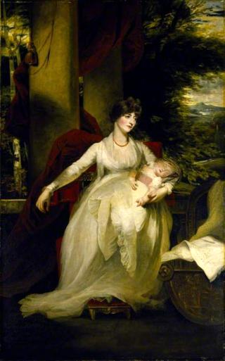 Lady Caroline Capel née Paget, Holding Her Eldest Child, Harriet