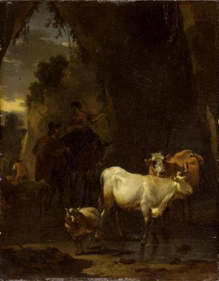 A Shepherd and Shepherdess with Animals