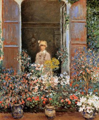 Camille Monet at the Window, Argenteuile