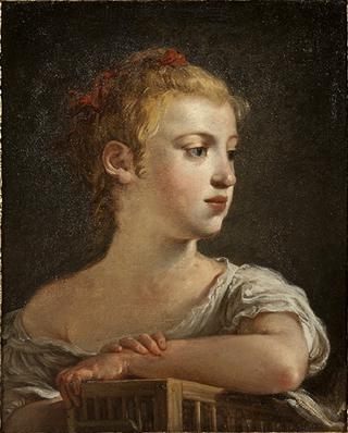 Portrait of a Young Girl with a Birdcage