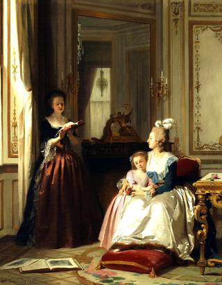 Madame de Lamballe reading to Marie Antoinette and her Daughter, Marie Thérèse Charlotte