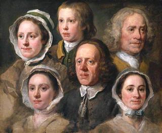 Heads of Six of Hogarth's Servants