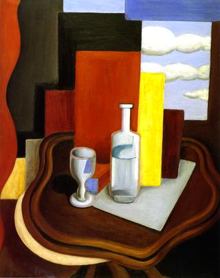 Louis-Philipe Table with a Bottle and Glass